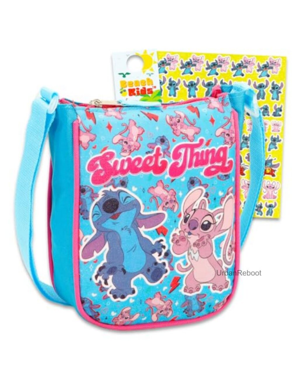 Disney Stitch Angel Crossbody Purse Girls Kids Bag Stickers Bundle